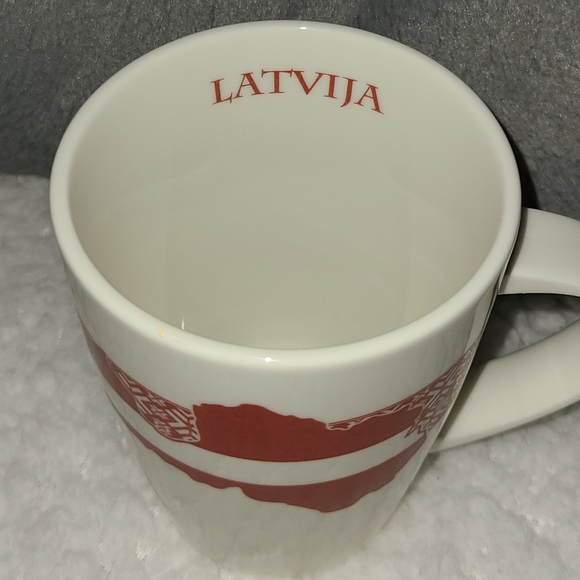Latvija White and Red Mug - Picture 3 of 10